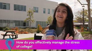 How do you effectively manage the stress of college?