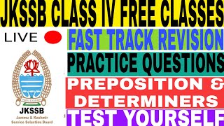 Live MCQ's Quiz on English ||JKSSB CLASS IV ||