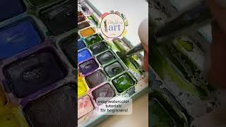 Easy, step by step tutorials for beginner watercolor painters! #watercolors #beginnners #tutorials