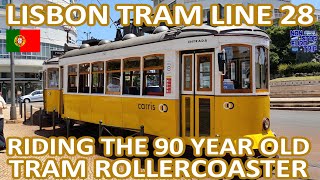 THE INSANE TRAM LINE 28 / RIDING LISBON'S 90 YEAR OLD ICONIC YELLOW TRAMS