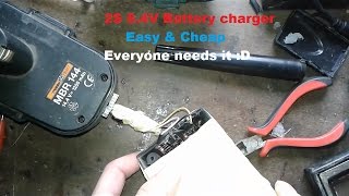 Make the Simplest  2S Li-ion (18650) 8.4V charger from 2 old chargers