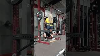 Heel elevated front squats,  115x3 with pause. 26 weeks out for 50th powerlifting meet