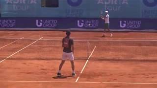 Novak Djokovic - Dominic Thiem Court Level Practice | Adria Tour 2020