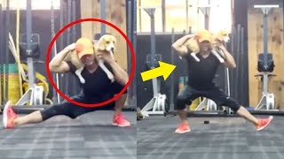 Vidyut Jamwal Workout with CUTE DOG!