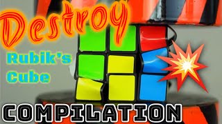 💥 DESTROY Rubik’s Cube Compilation    (shred, hit, smash,throw...)