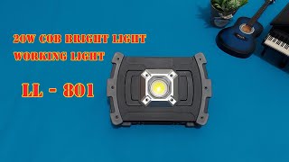 20W COB Bright Light LL-801 ( Unboxing & Review )