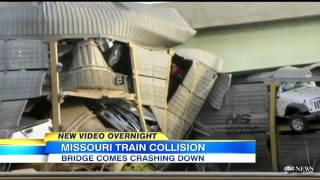 Two Freight Trains Collide Collapsing Highway Overpass