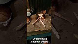 Cooking with japanese guests 🥥🫓🇯🇵#bookingcom #tripadvisor #visittosrilanka #travel #japantravel