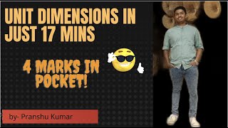 UNIT DIMENSIONS, ONE SHOT😍IN JUST 17 MIN , PUT 4 MARKS IN YOUR POCKET🔥