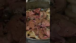 Fresh Deer Heart in the fryin' pan! best part of the deer!