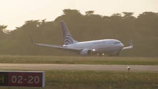 Pouso do Boeing 737700 da Copa Airlines vindo do Panamá para Belém.