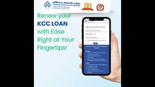 "Renew your KCC loan hassle-free from the comfort of your home! #iob #kcc