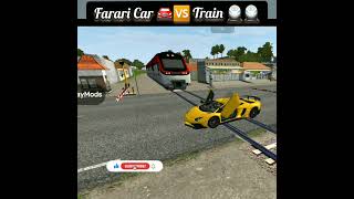 farari Car 🚘 🆚 Train🚆 😱😱 #bussid #bussimulator #bussimulatorindonesia #ytshorts #shorts#viral #video