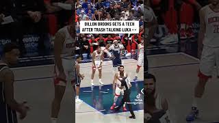 DILLON BROOKS GETS A TECH AFTER HE DID THIS TO LUKA 🤯 #basketball #shorts