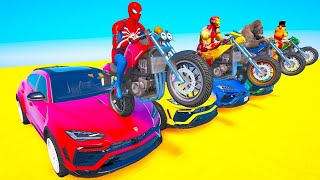 GTA V New Stunt Car Racing Challenge By Trevor Super Cars_ Monster Trucks_ Boats and Sharks