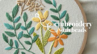 Hand embroidery art with beads - make it with me 🪡