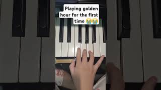 Playing golden hour for the first time 😭😭😭 #shorts #goldenhour #piano