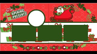 Christmas Morning Scrapbook Page Idea with a Sleigh