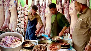 AFGHANI MUTTON KARAHI RECIPE - Khyber Charsi Tikka Restaurant - Mutton BBQ - Afghani Street Food