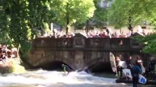 Isar River surfing