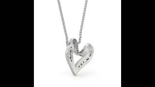 Heart Shaped Diamond 0 37ct Pendant 18K White Gold   PDRD10WG1810 HP20