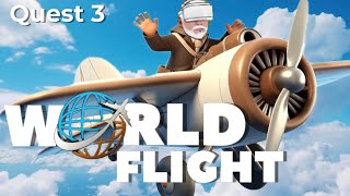 World Flight - Quest 3 - Realtime VR Flight Heathrow to Charles de Gualle - Happy Ending?