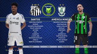 Santos x América MG - 3ª. Rodada Campeonato Brasileiro Série A 2023