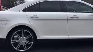 2014 Ford Taurus on 22" Borghini BW 20 Chrome wheels with 235/30-22 Lexani tires.