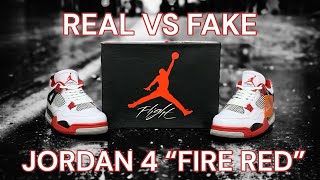 Real Vs Fake Jordan 4 “Fire Red” (Don’t Get Scammed)  #nike #shoes #jordan