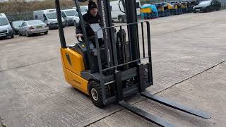 Lot 356 - Jungheinrich model EFG213 electric forklift truck with side shift, including charger