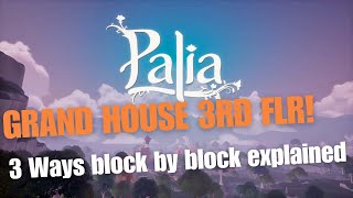 Palia Grand House 3rd Floor 3 methods step by step easy to follow instructions, ramp, full railing!