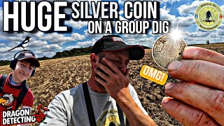 HUGE SILVER Coin Found On A Group Dig | Metal Detecting UK | Minelab Manticore | #viralvideo #silver