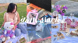 daily diaries ep.1 ☆ kpop picnic, ateez signed album unboxing, café hopping, ateez cupsleeve event