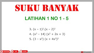 Latihan 1 Materi Suku Banyak (Polinomial) No 1 - 5 | Nilai Koefisien Suku Banyak | Matematika SMA