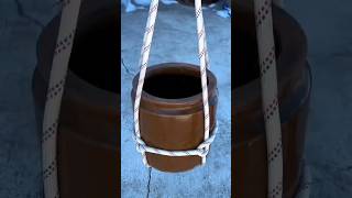 Top Knot Tutorial for Hanging a Bucket #shorts