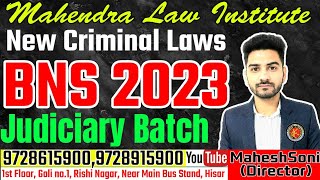 Bharatiya Nyaya Sanhita 2023. New Batch.  #judiciarypreparation #newcriminallaws #bns #bsa #bnss