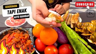 MUKBANG PETE SAMBEL TERASI I TRADITIONAL SPICY FOOD I ASMR /4K60