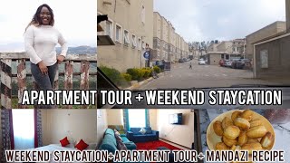 APARTMENT TOUR + WEEKEND STAYCATION::TRAVEL VLOG + FURNISHED APARTMENT TOUR + MANDAZI RECIPE