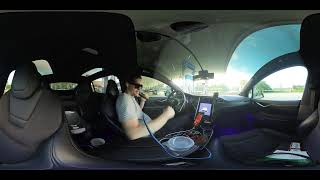 360° DoorDash in a Tesla!