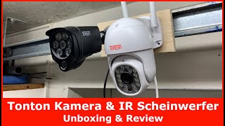 Tonton WLAN Kamera & IR Scheinwerfer || Montage & Test (FULL HD, 350°/90° schwenkbar & IP66)