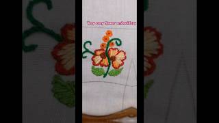 Very easy flower embroidery #shorts