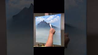 Difficult Bob Ross style painting #art #artist #artshorts #painting #bobross #difficult