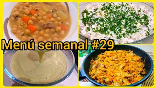 Menú semanal #29 / Recetas muy económicas y fáciles de preparar