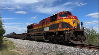 KCS 4034 SD70ACe Leads Loaded Gasoline Train in Benavides, TX