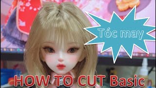 How I do it - Cutting BJD wigs - tỉa tóc đỉnh chẻ đôi