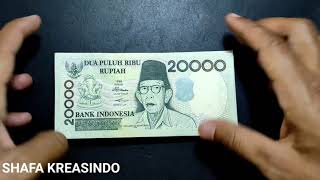 Uang kuno Indonesia pecahan 20.000 rupiah 1998 kondisi gress