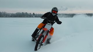 28kW Electric dirt bike on ice || QS138 70H, Fardriver 96680