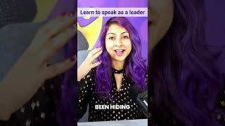 Learn to speak as a leader