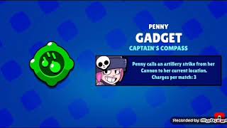 Unlocking Penny's Newest Gadget Captain's Compass Brawl Stars