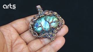 Crafting Elegance: Making of a Rare Designer Two Tree Labradorite Pendant | Perfect Gift Idea